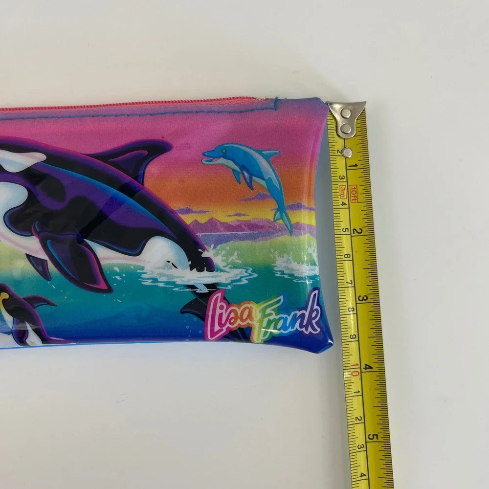Lisa Frank Pencil Pouch Case Max Splash Whale Dolphin Penguin 90s VTG Retro RARE